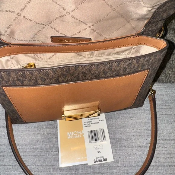 Michael Kors Brown Crossbody Bag with Gold Chain - Picture 2 of 4